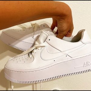 Nike white air force 1 sage low sneakers